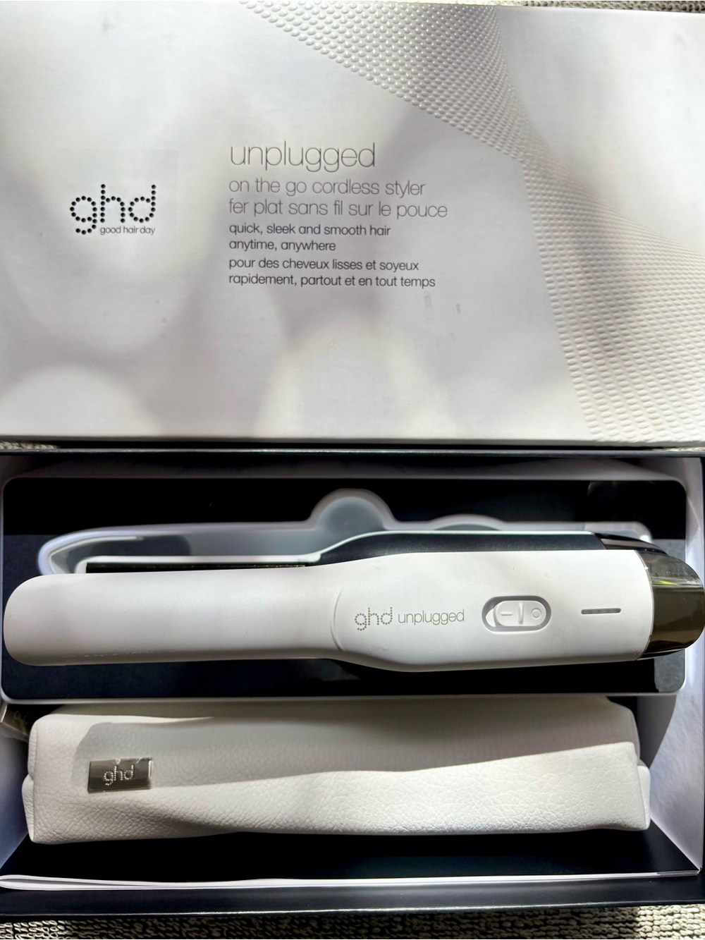 ghd Unplugged Cordless Styler Hair Tool White & Black NWT